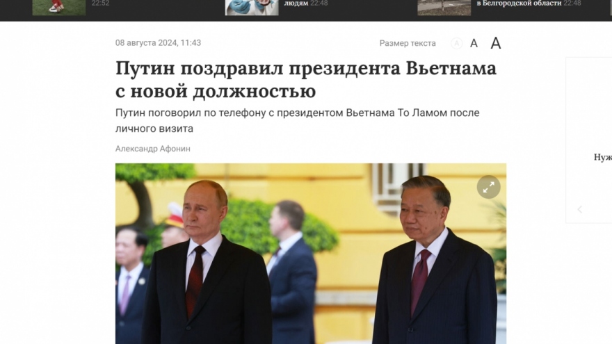 Russian media cover phone call between Party chief and President Putin